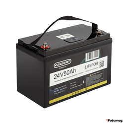 Литиевый тяговый аккумулятор Gelbert LiFePO4 (24V/50Ah/80A/1,200Wh) BT/Display
