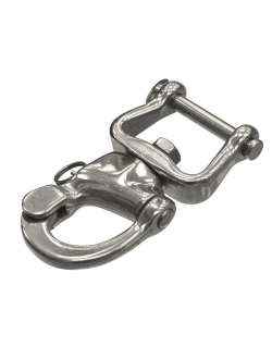 Карабин-пеликан Cim 2425-0118 Ø18x101мм с вертлюжной скобой из полированной нержавеющей стали AISI316