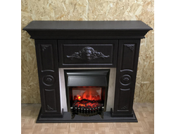 камин электрический Бостон BL с очагом Fobos