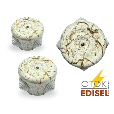 Распред. коробка с корпусом из керамики мрамор 78х43