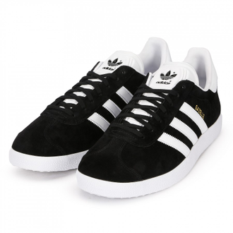 Adidas Gazelle Черные с белым замша (36-45)  Арт. S005