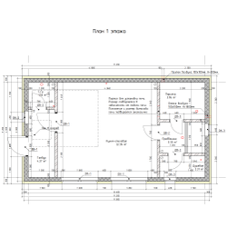 Одноэтажная баня с комнатой отдыха 38м² (S99)