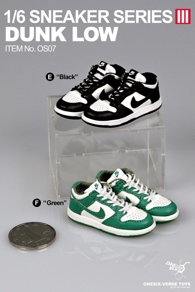 Кроссовки черные 1/6 (OS07E) -  Sneaker Series 3 - ONESIX-VERSE TOYS