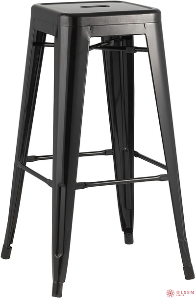 Стул барный TOLIX черный глянцевый