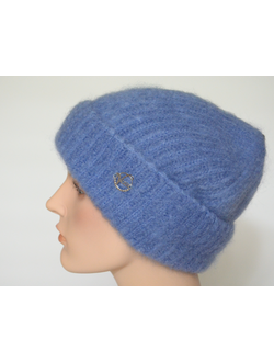 Vizio берет женский с отворотом Италия 6946 BRO голубой