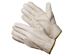 Кожаные анатомические перчатки серые Force 10(XL)