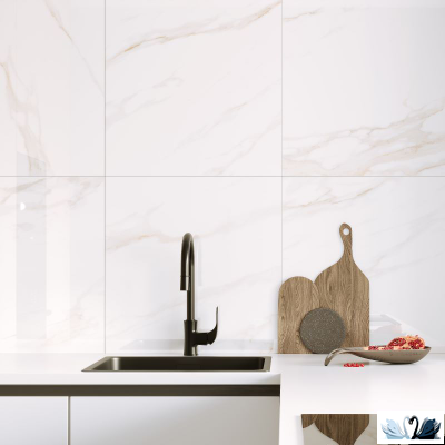 Керамогранит Italica Calacatta Regal Gold 60х60 см белый полированный