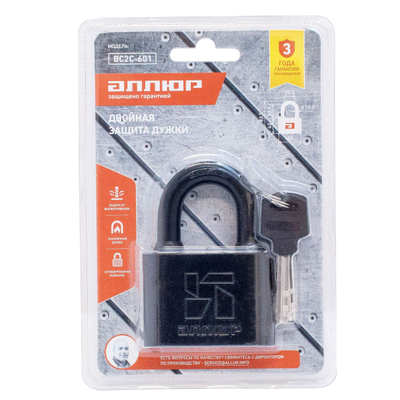 Замок навесной ВС2С-601 Аллюр черный [6423]