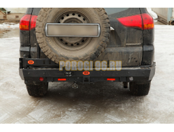 Задний силовой бампер серии Трофи на Mitsubishi Pajero Sport II 2008- (03.137.02)