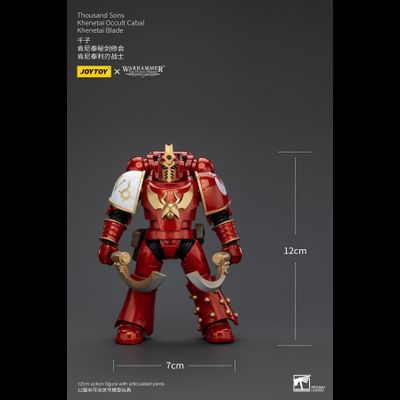 Легионер кабала Кхенетая Тысячи Сынов (Warhammer Horus Heresy) - КОЛЛЕКЦИОННАЯ ФИГУРКА 1/18 Thousand Sons Khenetai Occult Cabal Khenetai Blade (JT6069) - JOYTOY