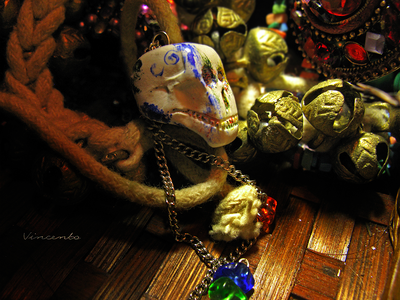 Подвеска "Мексиканский череп" - необычное украшение к Хэллоуину