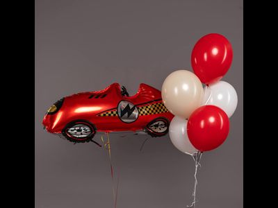 Фонтан из 5 шаров и машинка