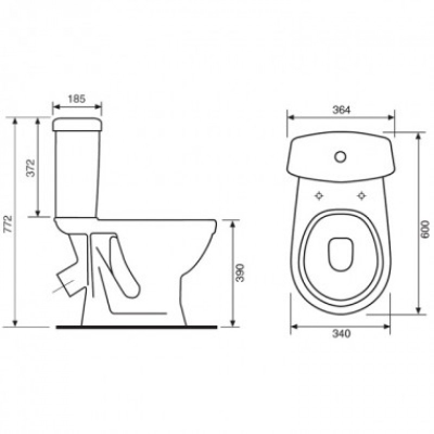 449104 Унитаз-компакт "СУПЕРКОМПАКТ" сиреневый  (СТ.ОСКОЛ)