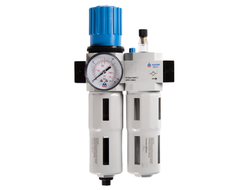 Фильтр влагоотделитель с редуктором и лубрикатор 1/2", с манометром МАСТАК 690-41