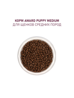 AWARD (Авард) сухой корм для щенков средних пород, Индейка, Курица 2 кг