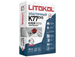 Клей эластичный для плитки, керамогранита и камня SUPERFLEX K77 (класс С2 TE S1)