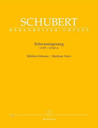Schubert Schwanengesang D 957,  "Die Taubenpost" D 965 A Medium Voice