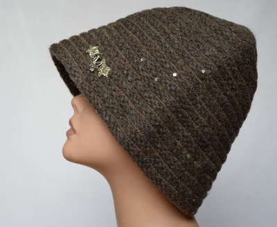 Итальянская шляпа зимняя Vizio Италия 6126 F1 шоколад