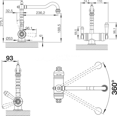 Смеситель Blanco SORA