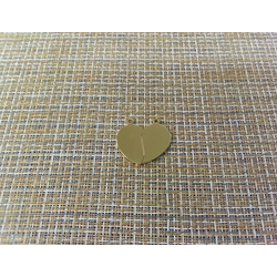 Подвеска кулон сердечко сборное маленькое 29x25 мм золотистый
