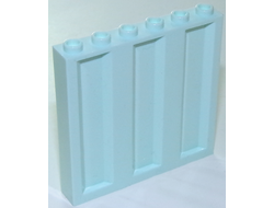 Panel 1 x 6 x 5 with Corrugated Profile, Light Aqua (23405 / 6227705)