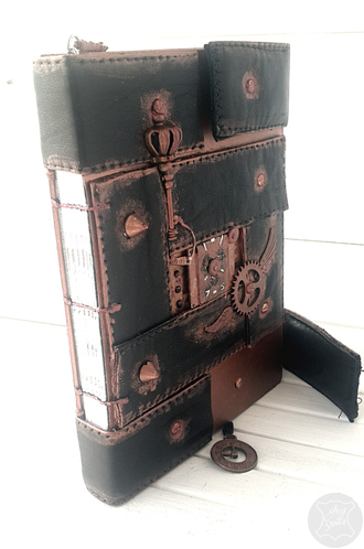 #авторский #блокнот #ручнаяработа #стимпанк #steampunk #подарок #кожаный #ежедневник #дизайнерский