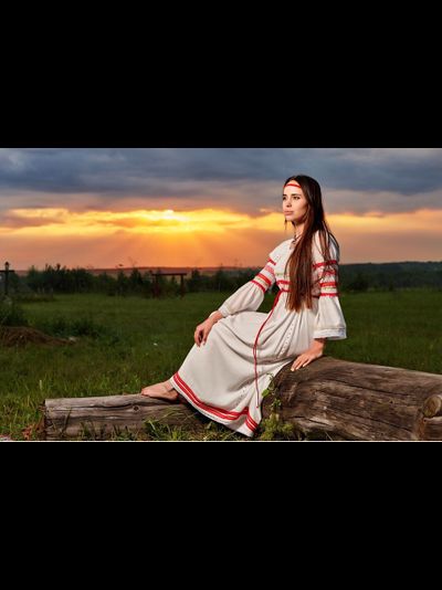 Платье льняное "На любовь"