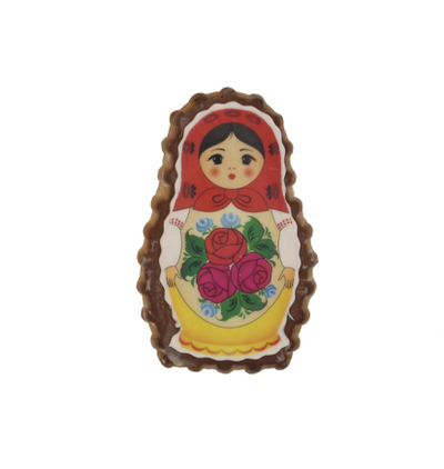 Тульский Пряник "Матрешка" с декором и повидлом  150 гр.