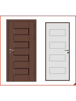 входная дверь. профильная конструкция. внутренняя накладка: фрезерованная мдф под плёнкой пвх (002)