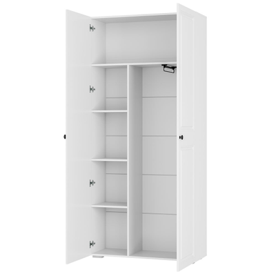 Софт Шкаф 2-х створчатый ШК-01 (1002*2176*372мм), белый/эмаль белая