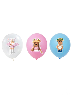 Шары с рисунком роблокс девочки набор 6шт