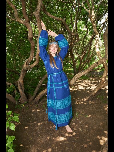 Платье "Ворожея" ручное ткачество