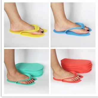 ერთჯერადი პედიკურის ჩუსტები  და თითების გამყოფი ღრუბელი პედიკურისთვის 50 წყვილი