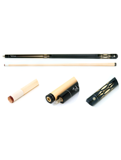 Кий / пул 2-pc "Nick Varner 55" черно-натуральный с оплёткой ирландский лен