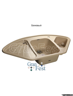 Керамическая мойка GRANFEST GF-C1040E угловая
