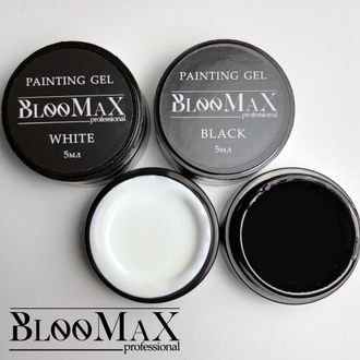 BlooMaX painting gel black, черная гель-краска