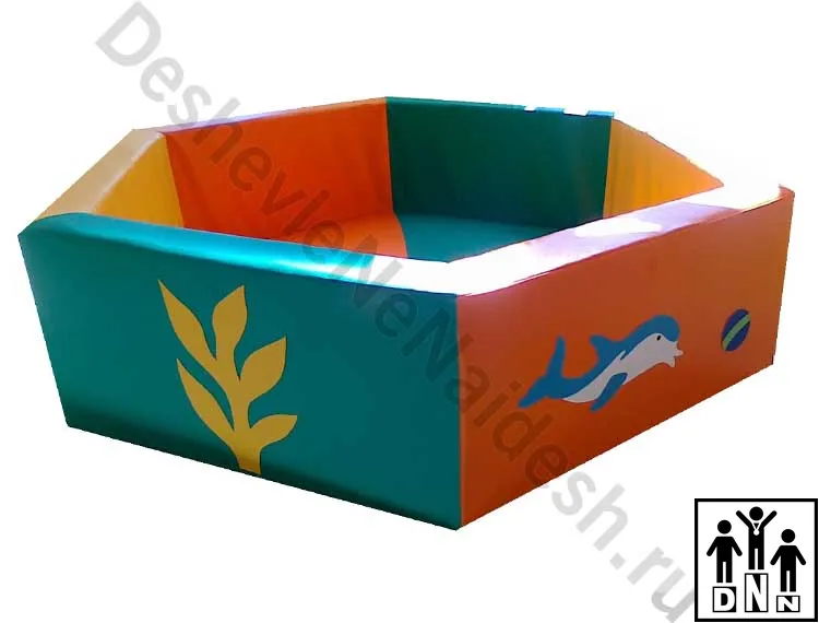 Сухой бассейн шестигранник Подводный мир оранжевый