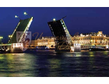 001. Санкт-Петербург. Вид на  дворцовый мост. Начало XX века