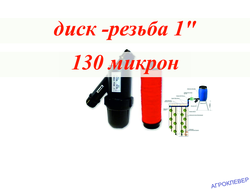 Фильтр 5м.куб/ч (диск) 1"нар без пробки