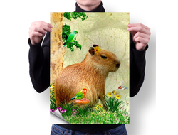 Плакат вертикальный Капибара, Kapibara-san №32