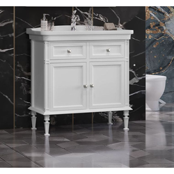 Тумба с раковиной Opadiris Кантара 85 белый матовый