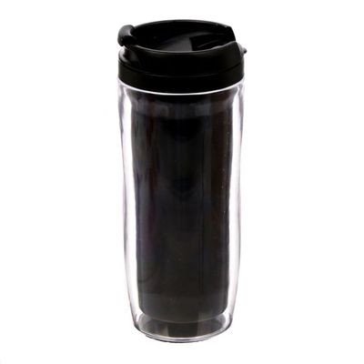 Термостакан под полиграфическую вставку, чёрный, 350 мл