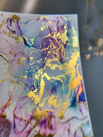 Слайдеры фольгированная акварель Alcohol Ink NF-012 GOLD