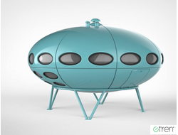Настольный светильник ночник FUTURO HOUSE &quot;Летающая тарелка&quot; (Цвет голубой)