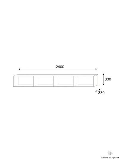Инфинити тумба под ТВ подвесная 2400 мм Белый / мдф белый матовый