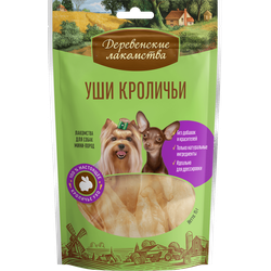 Деревенские лакомства, Уши кроличьи для мини-пород, 15 г
