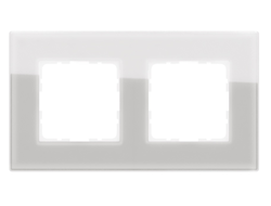 1L1002GW Рамка двойная Стекло, белое глянцевое