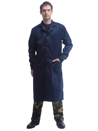 Халат мужской рабочий (тк.Бязь,145), черный