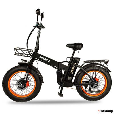 Электровелосипед Minako f10 Dual полноприводный Оранжевый