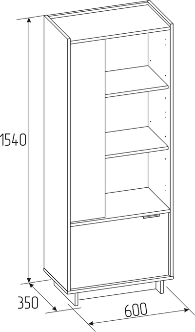 Гостиная ФЛЕКС - ФЛЕКС 25 Стеллаж